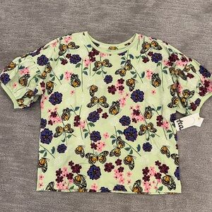 Tea Collection NWT Floral Butterfly Kids Top